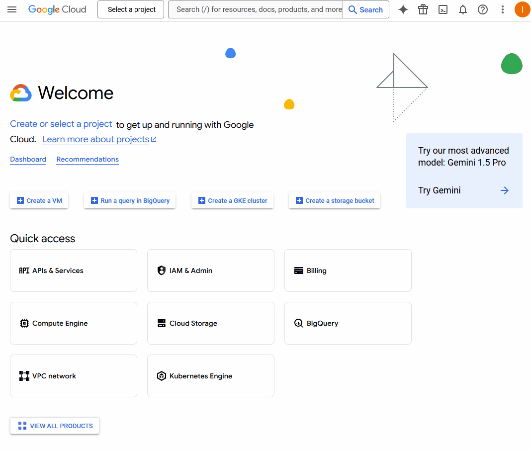 Create a Google Cloud Project